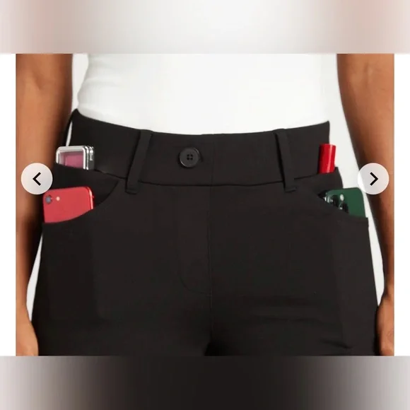 Betabrand Dark Charcoal Gray 7-Pocket Dress Pant Yoga Pant - Straight NWOT - Picture 5 of 10